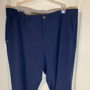 Adidas Classic Fit Men's Golf Pants Flat Front Golfing Stretchy Navy Blue 36 x34